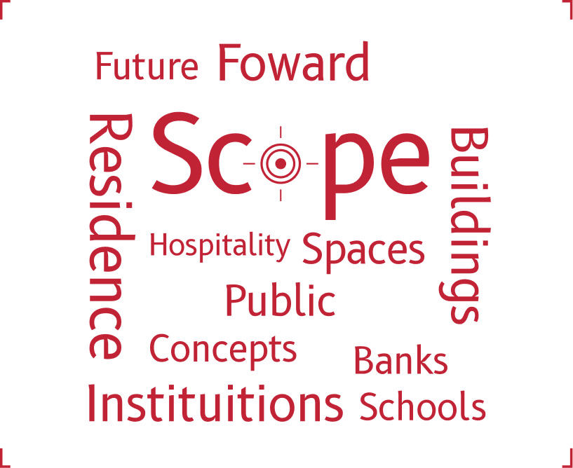 A typology word cloud illustrating the breadth of MB Architects' practice